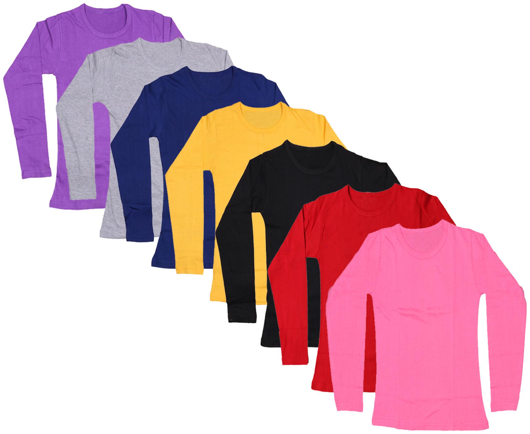 

Indiweaves Girl Cotton Solid T shirt - Multi
