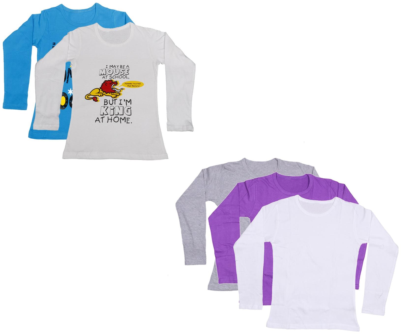 

Indiweaves Girl Cotton Printed T shirt - Multi