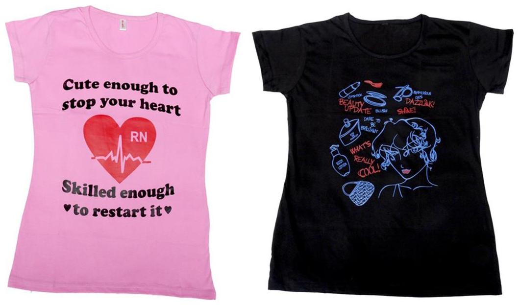 

Indiweaves Girl Cotton Solid T shirt - Multi