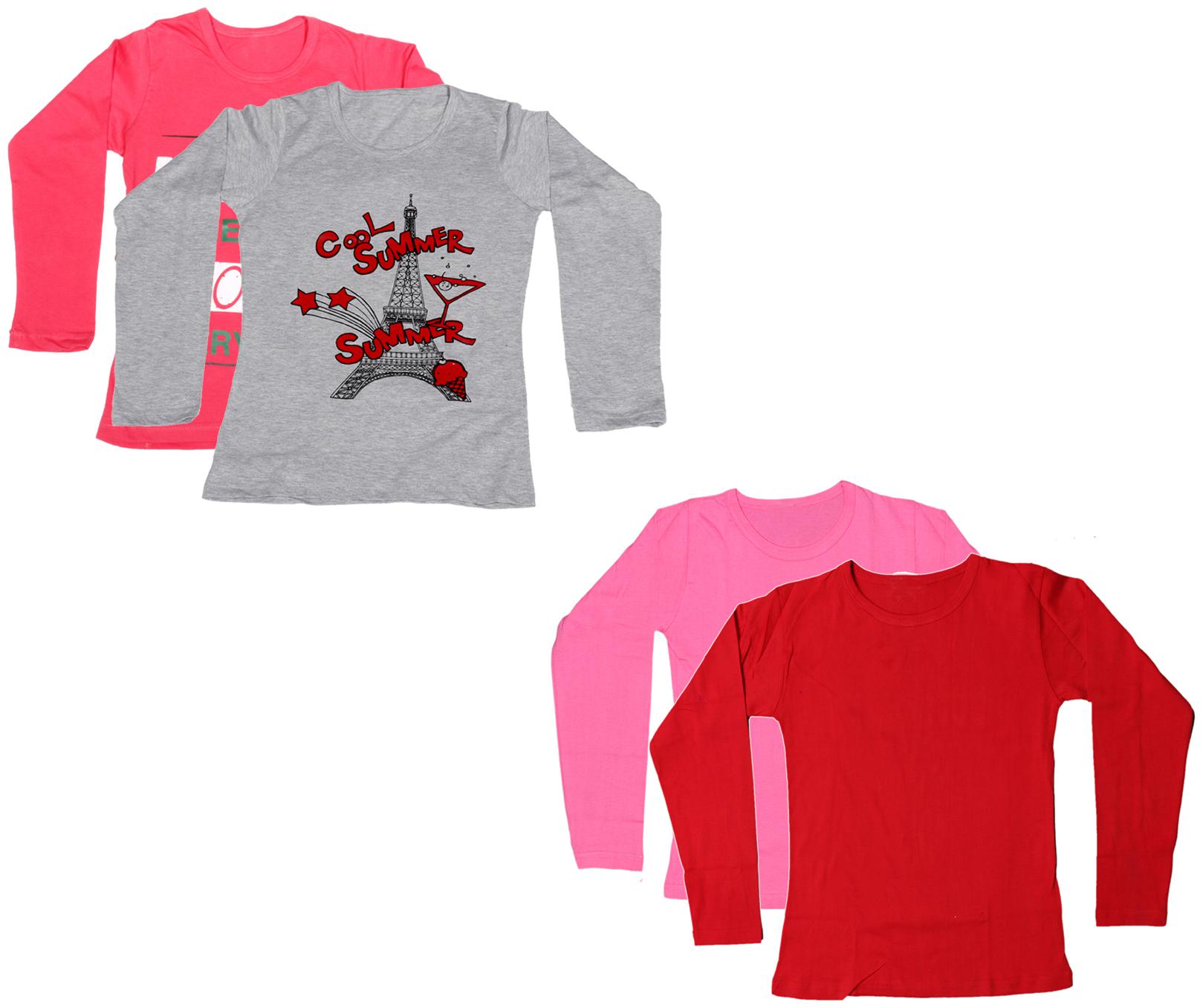 

Indiweaves Girl Cotton Printed T shirt - Multi