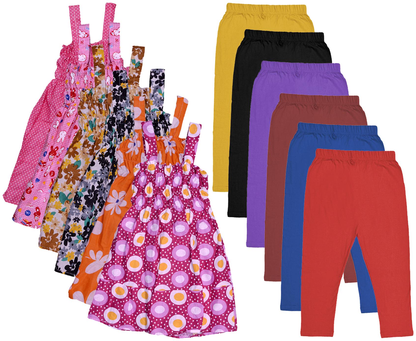 

Indiweaves Girl Cotton Top Bottom Set - Multi
