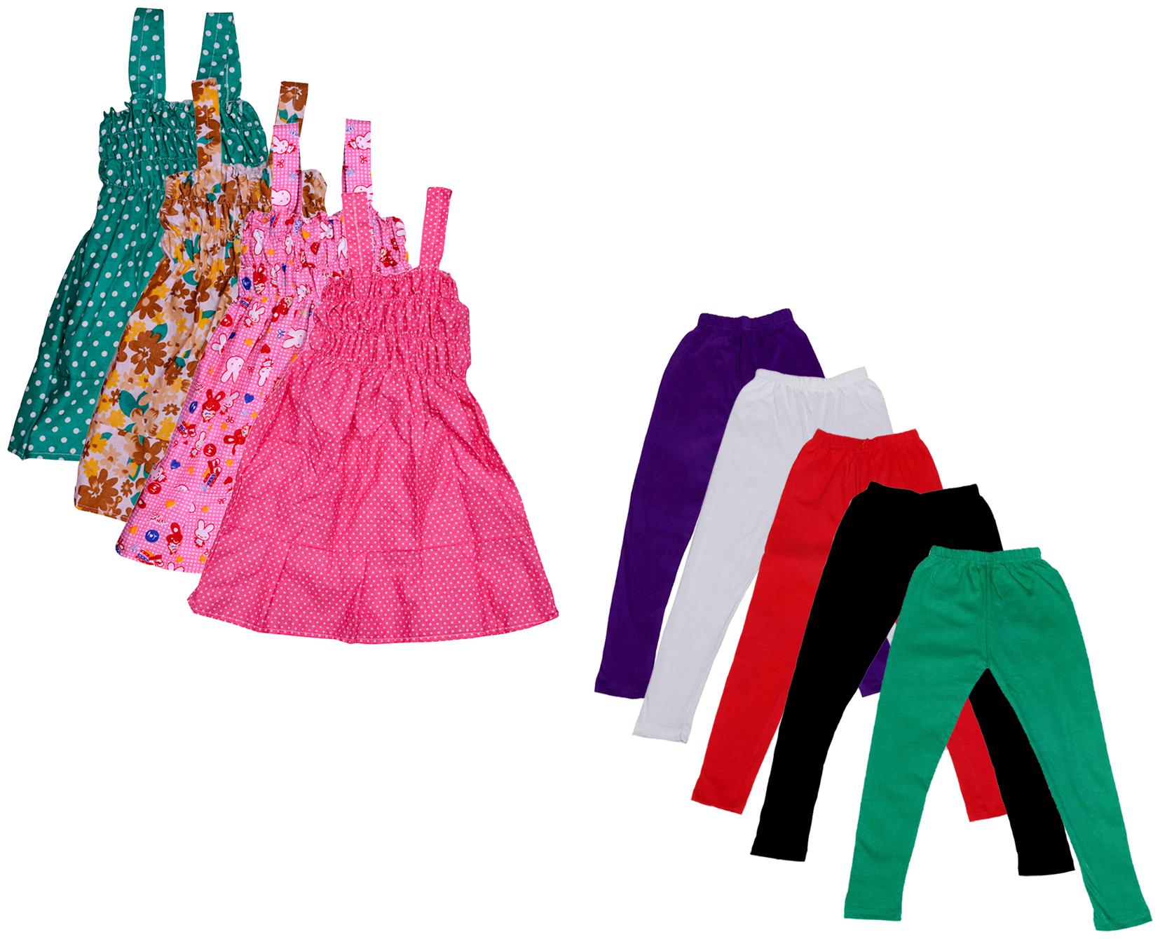 

Indiweaves Girl Cotton Top Bottom Set - Multi