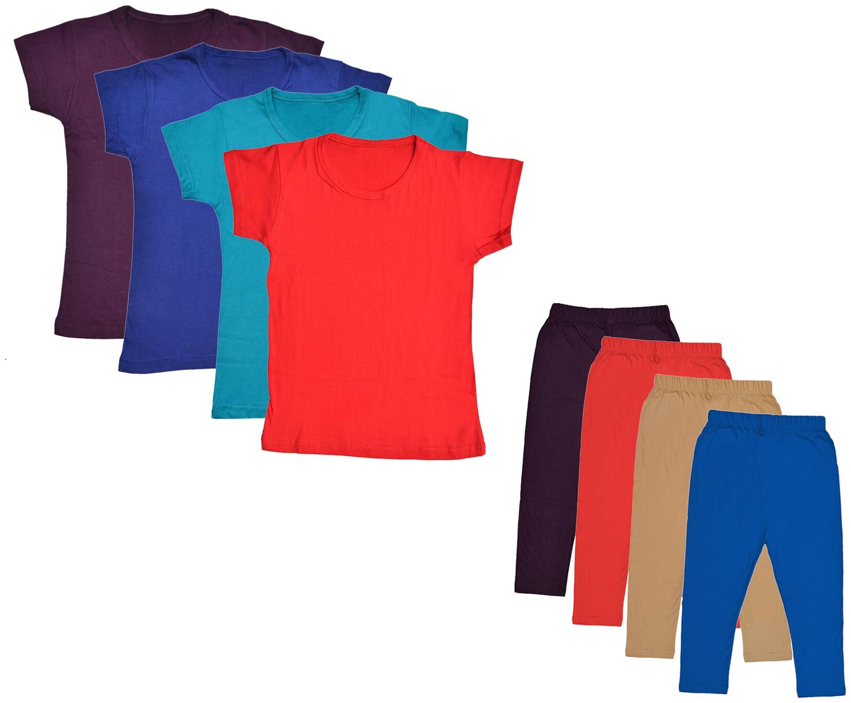 

Indiweaves Girl Cotton Top Bottom Set - Multi
