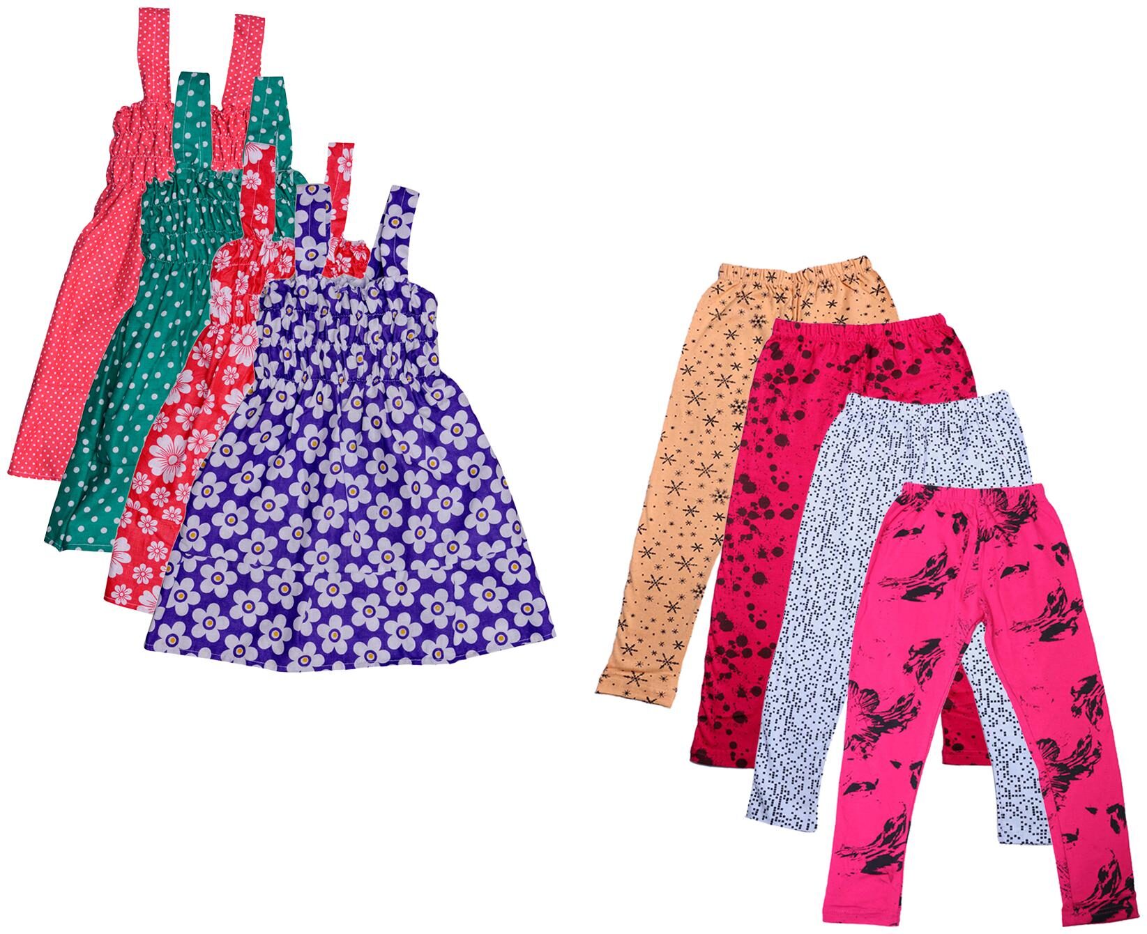 

Indiweaves Girl Cotton Top Bottom Set - Multi