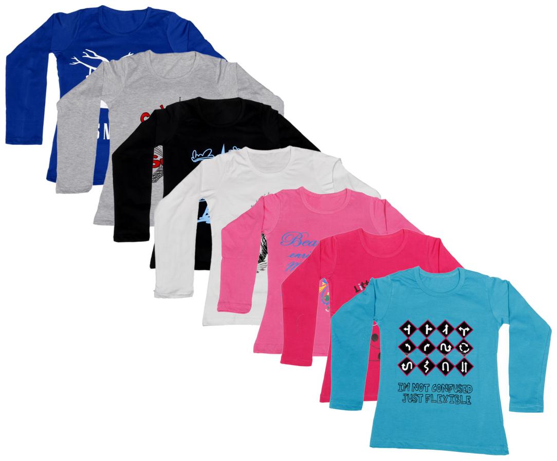

Indiweaves Girl Cotton Printed T shirt - Multi