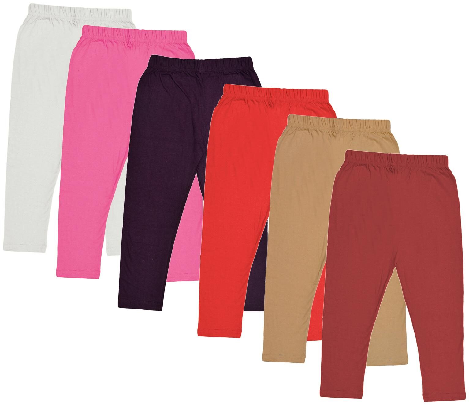

Indiweaves Girl Cotton Solid Capri - Multi