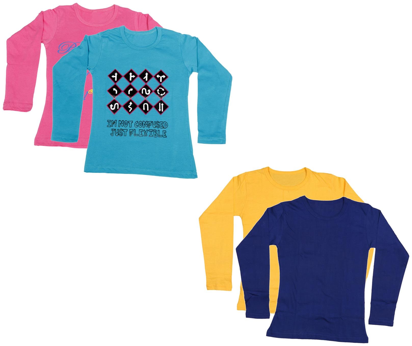 

Indiweaves Girl Cotton Printed T shirt - Multi