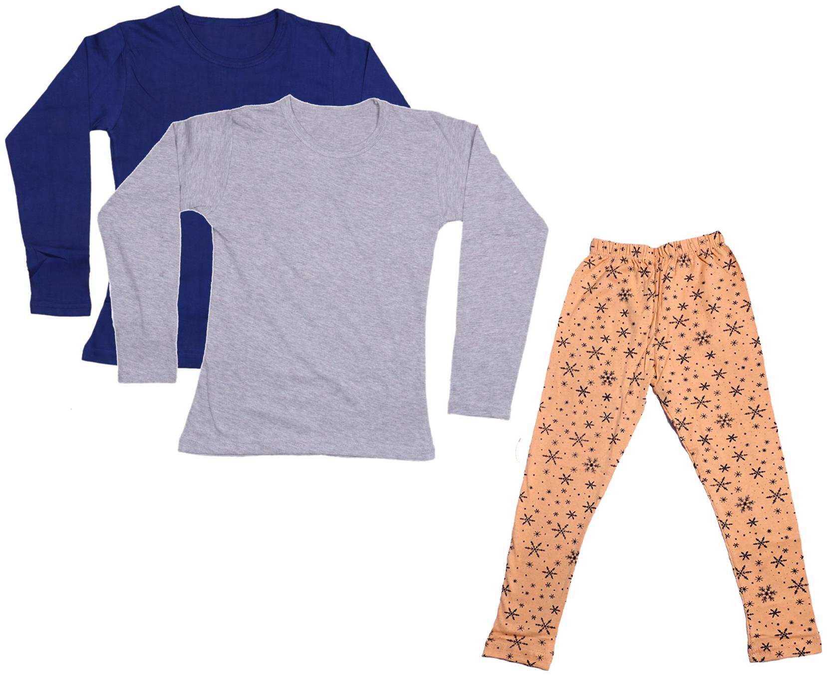 

Indiweaves Girl Cotton Solid T shirt - Multi