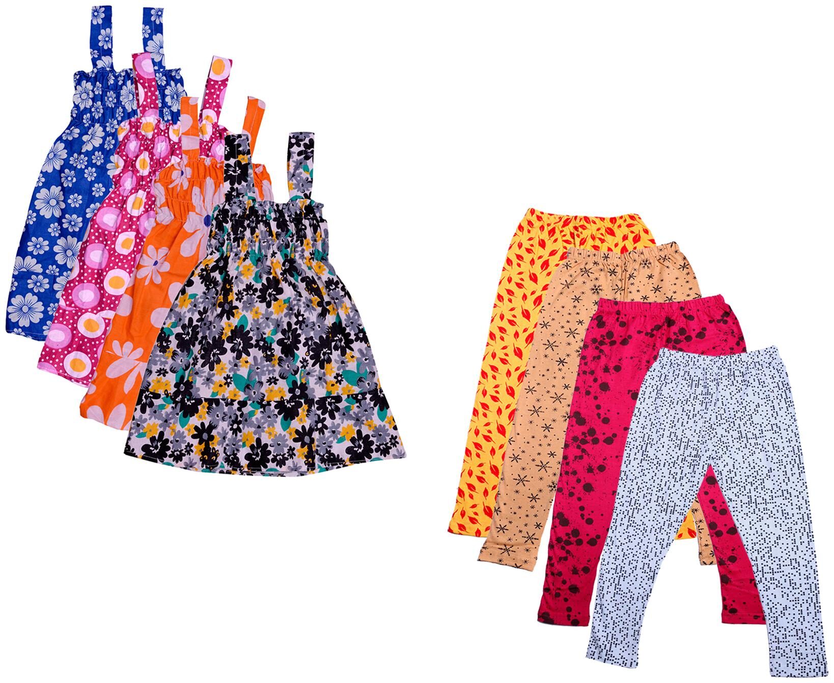 

Indiweaves Girl Cotton Top Bottom Set - Multi