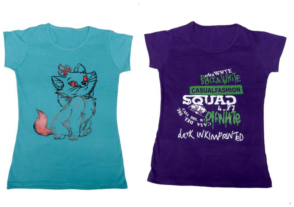 

Indiweaves Girl Cotton Solid T shirt - Multi