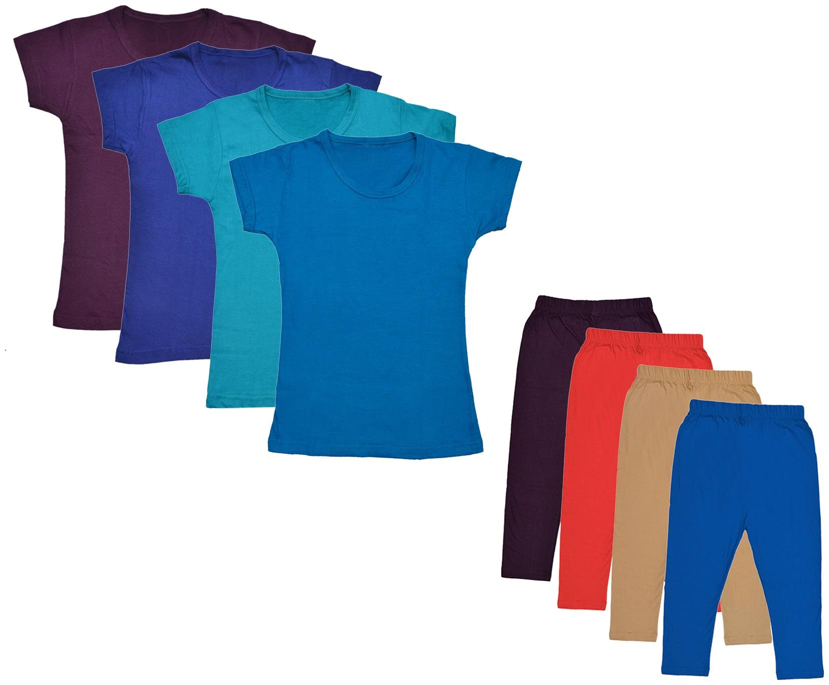 

Indiweaves Girl Cotton Top Bottom Set - Multi