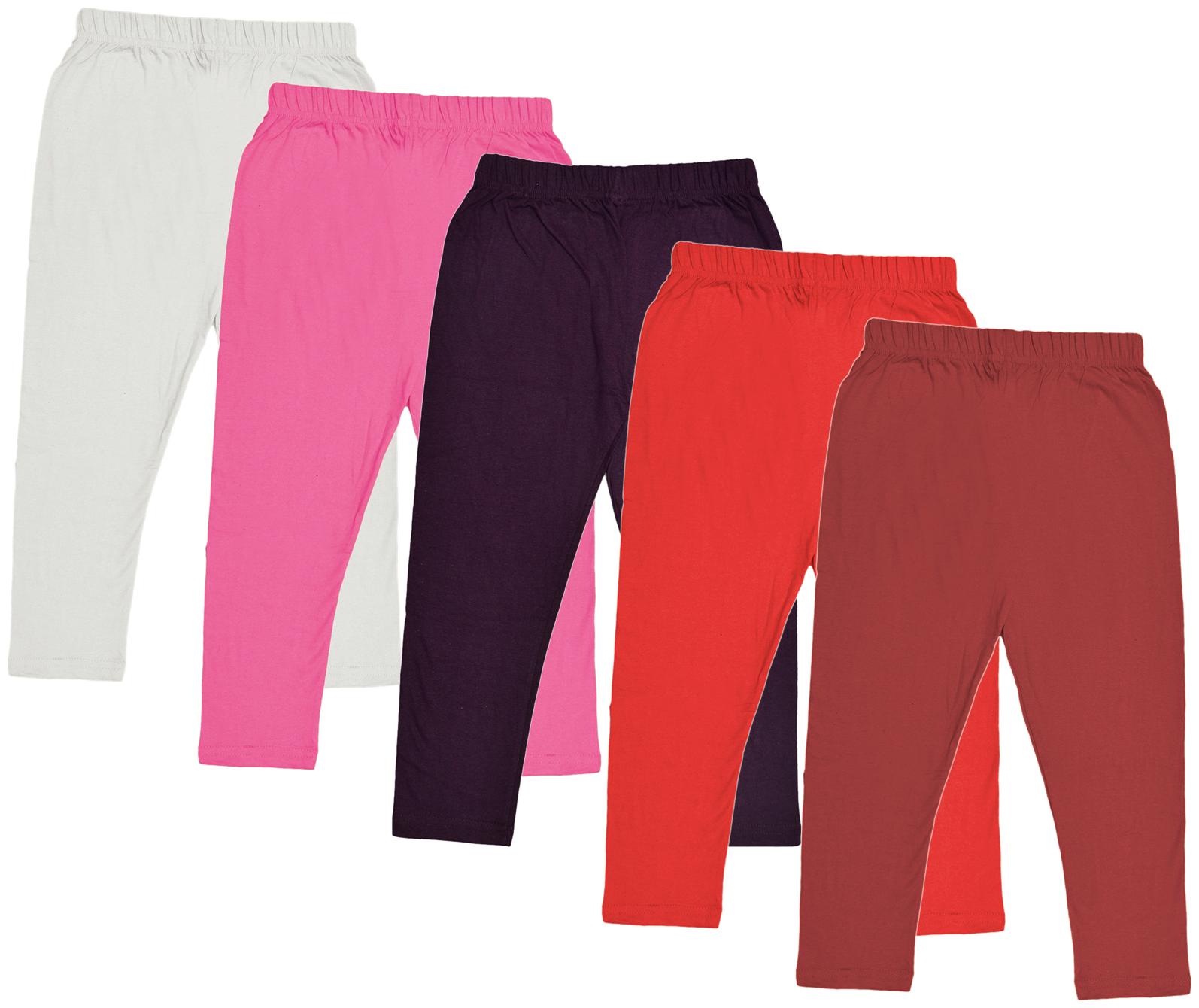 

Indiweaves Girl Cotton Solid Capri - Multi