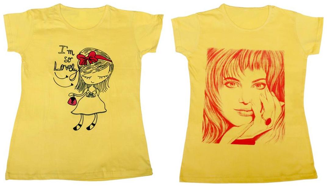 

Indiweaves Girl Cotton Solid T shirt - Multi