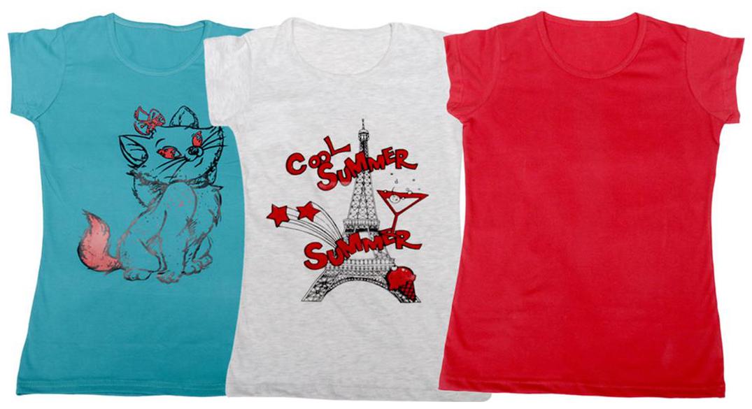 

Indiweaves Girl Cotton Solid T shirt - Multi