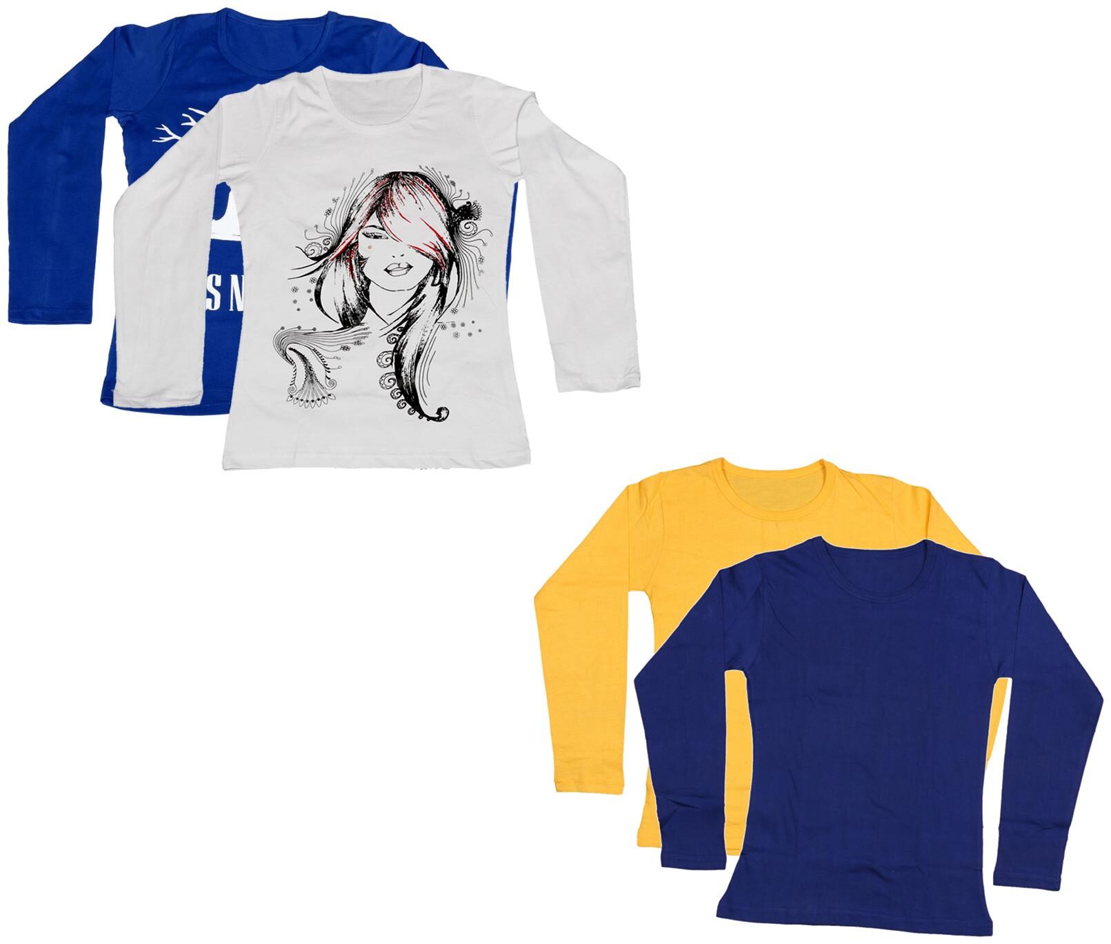 

Indiweaves Girl Cotton Printed T shirt - Multi