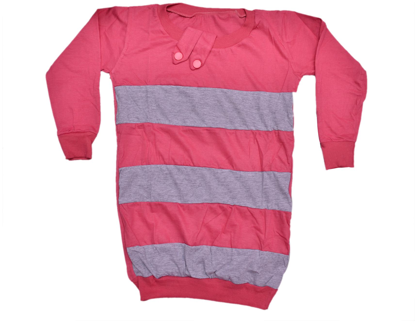 

Indiweaves Girl Cotton Printed Top - Red Pink