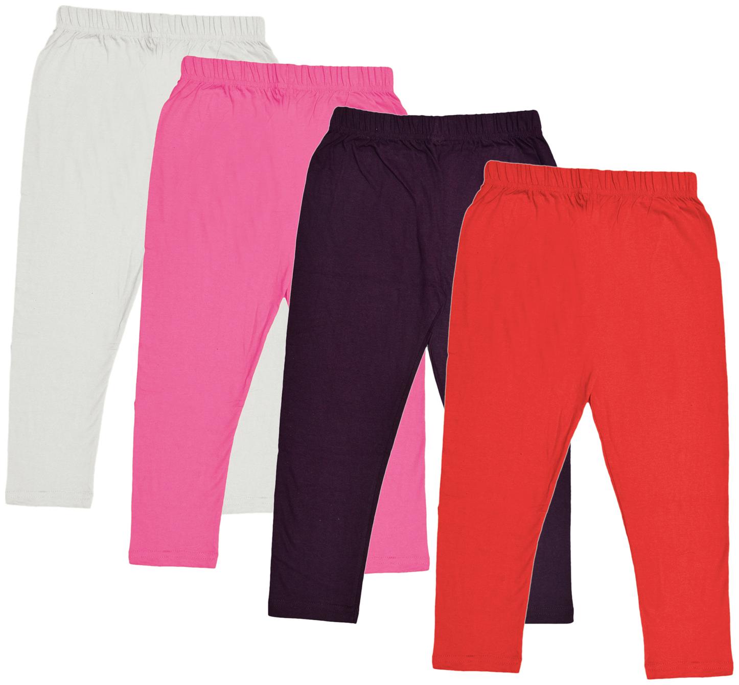 

Indiweaves Girl Cotton Solid Capri - Multi