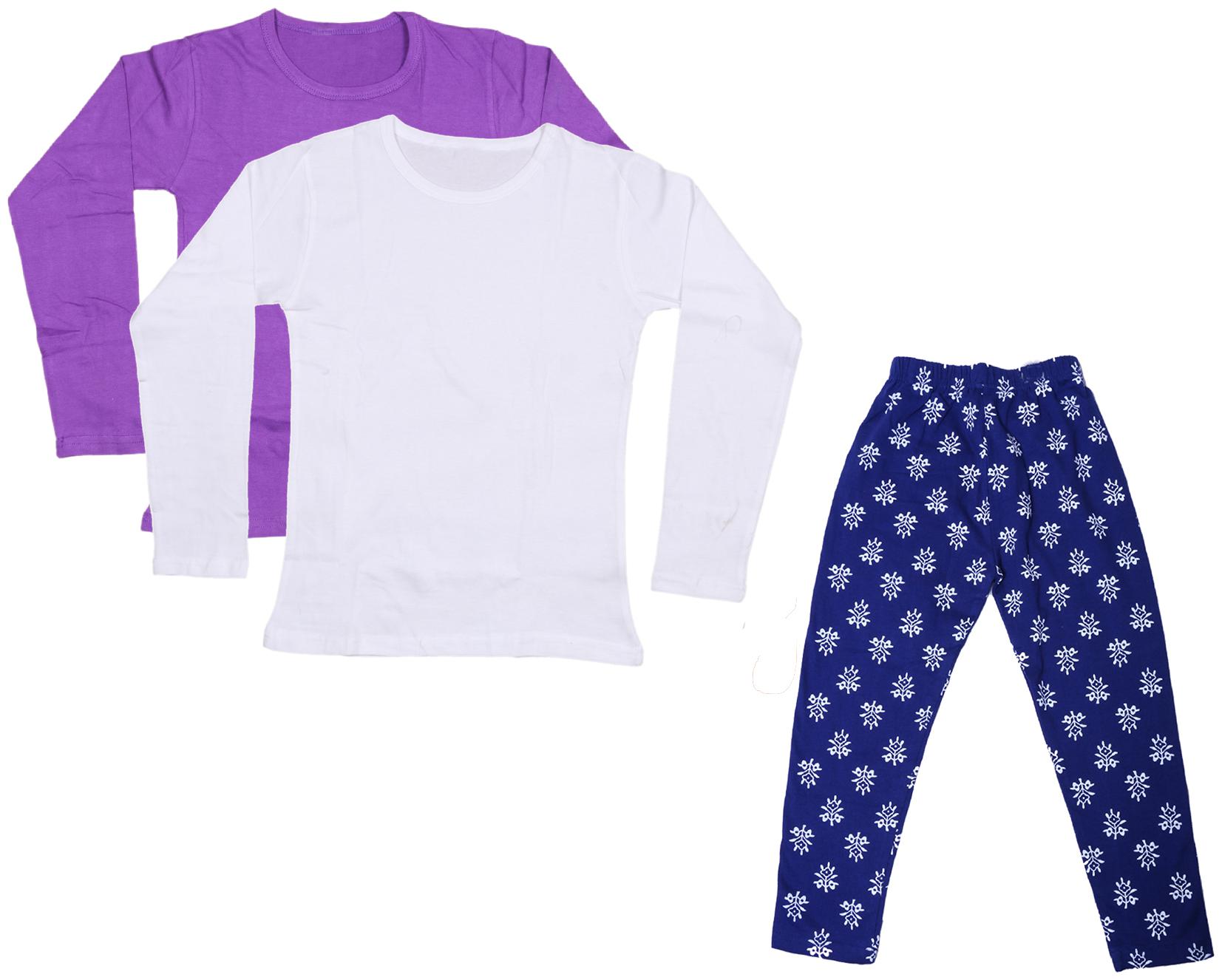

Indiweaves Girl Cotton Solid T shirt - Multi