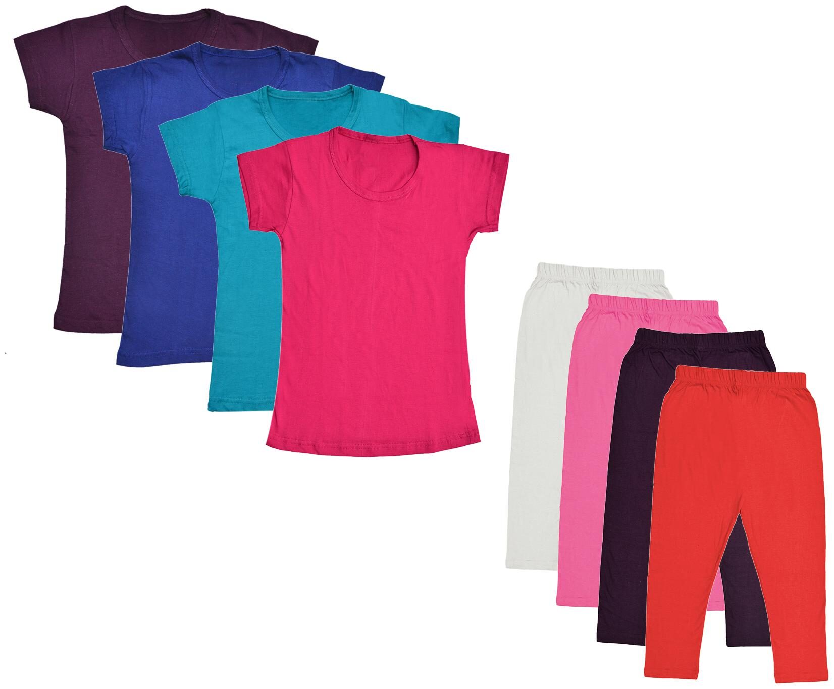 

Indiweaves Girl Cotton Top Bottom Set - Multi