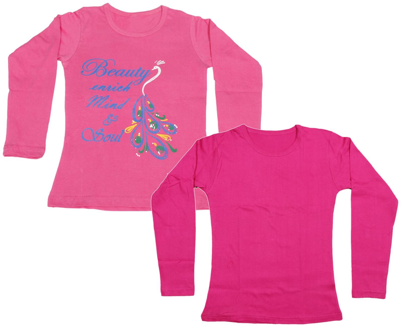 

Indiweaves Girl Cotton Printed T shirt - Pink