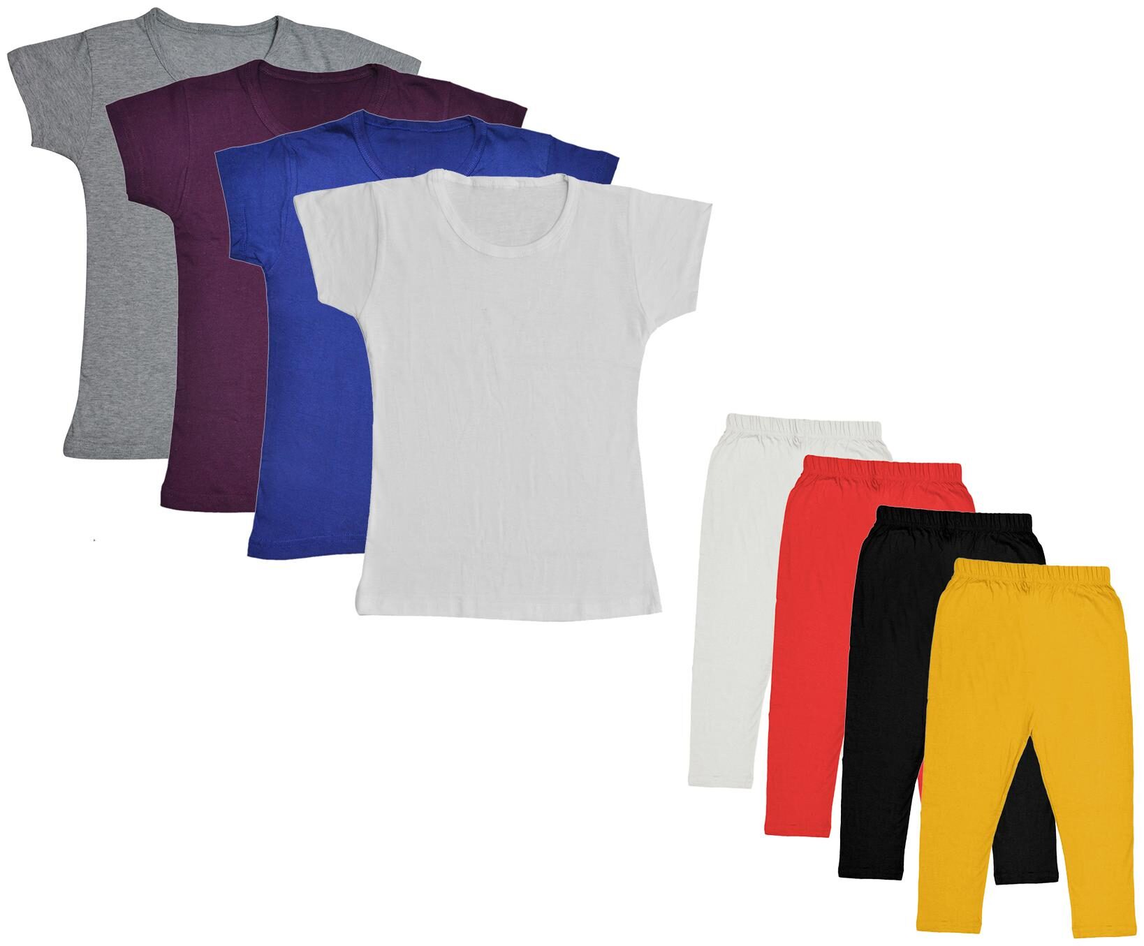 

Indiweaves Girl Cotton Top Bottom Set - Multi