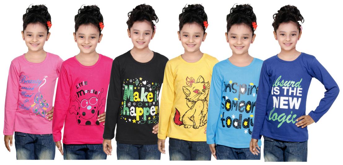 

Indiweaves Girl Cotton Solid Top - Multi