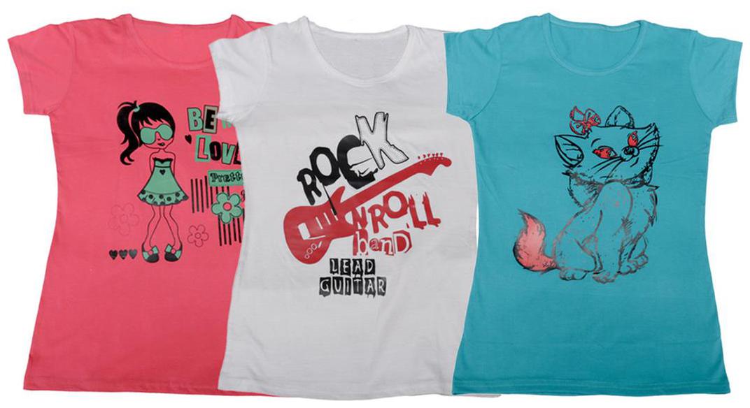 

Indiweaves Girl Cotton Solid T shirt - Multi