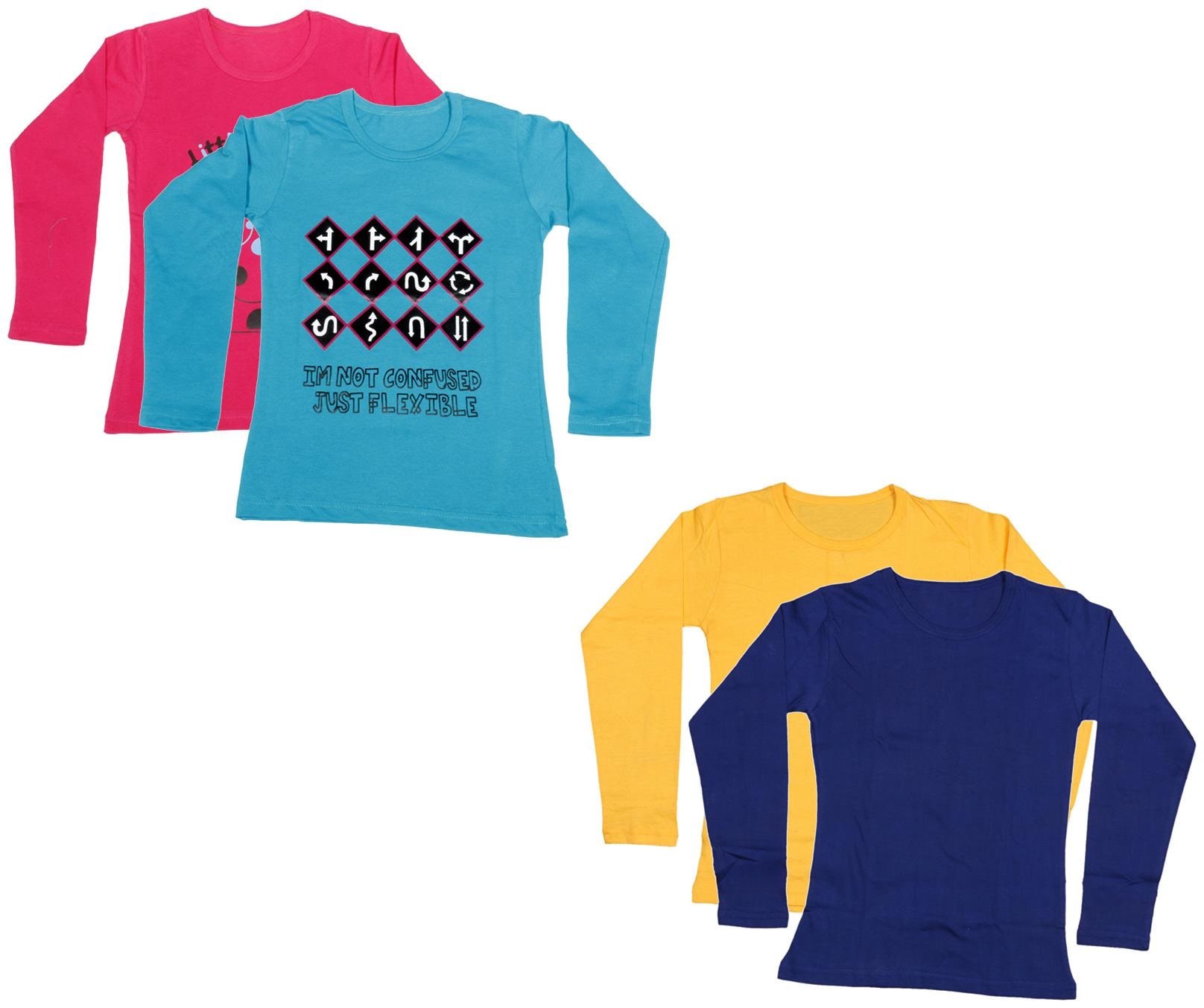 

Indiweaves Girl Cotton Printed T shirt - Multi