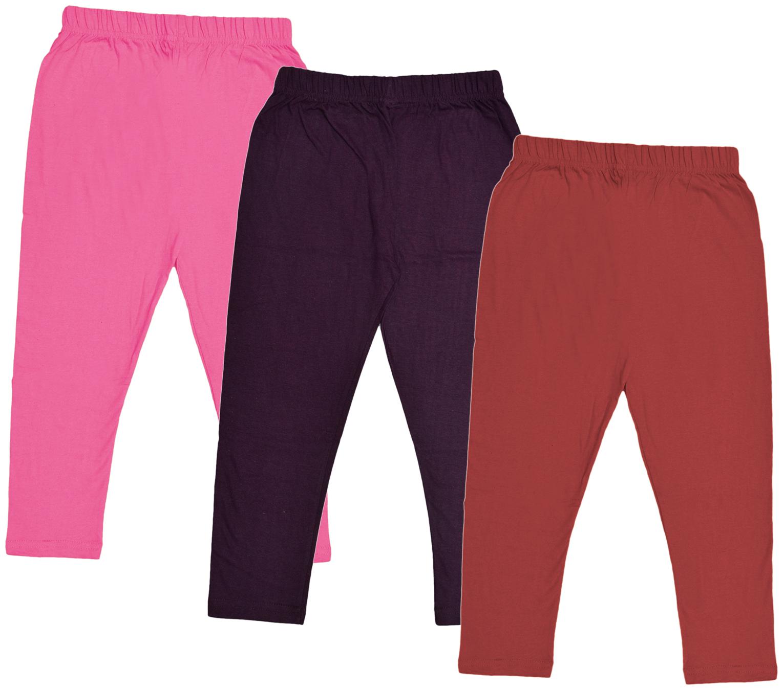 

Indiweaves Girl Cotton Solid Capri - Multi