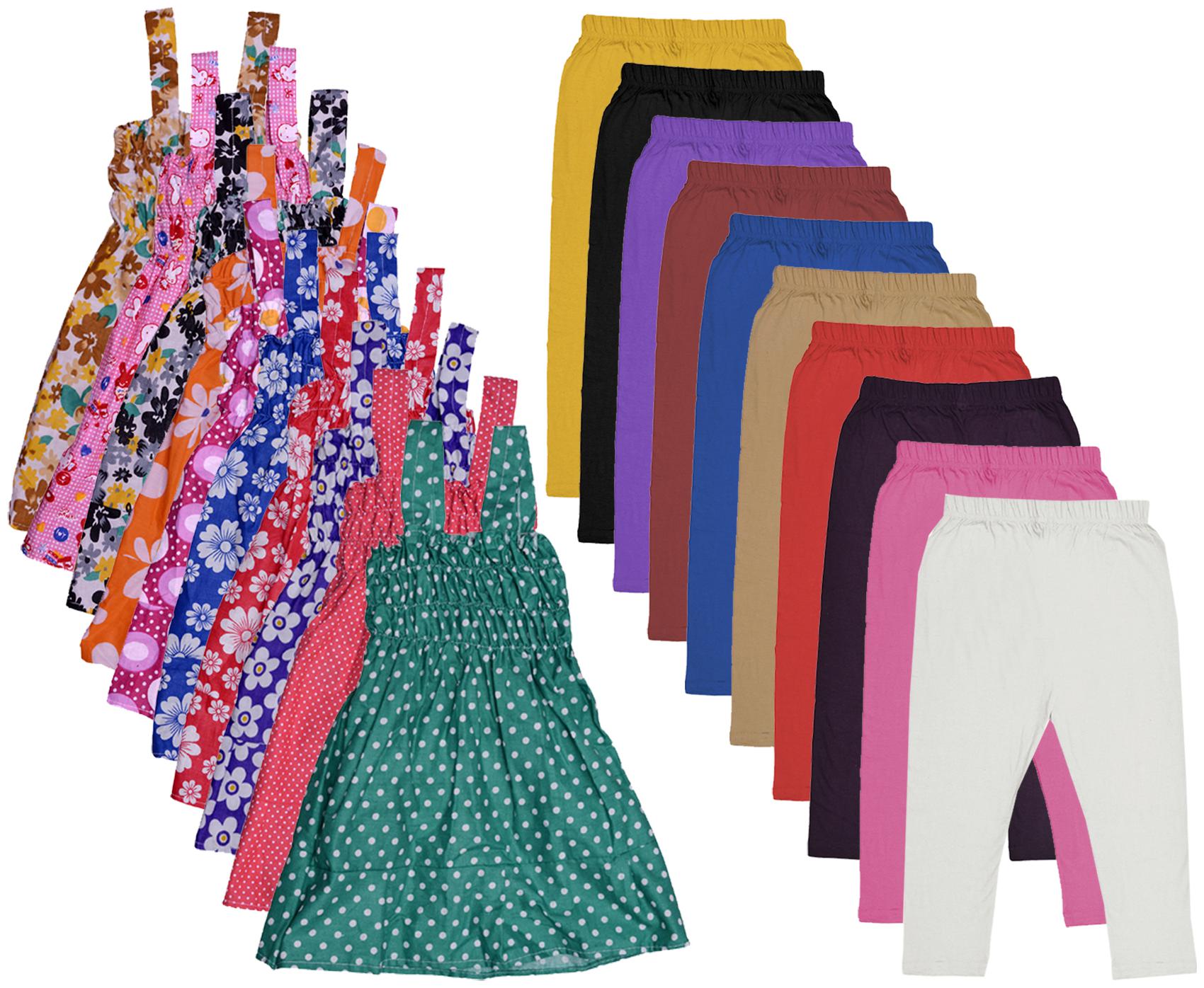 

Indiweaves Girl Cotton Top Bottom Set - Multi