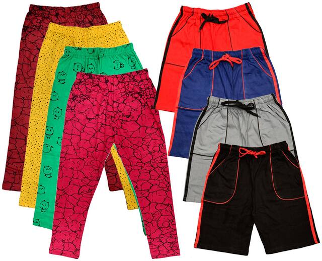 Indiweaves Girl Cotton Printed Capri - Multi