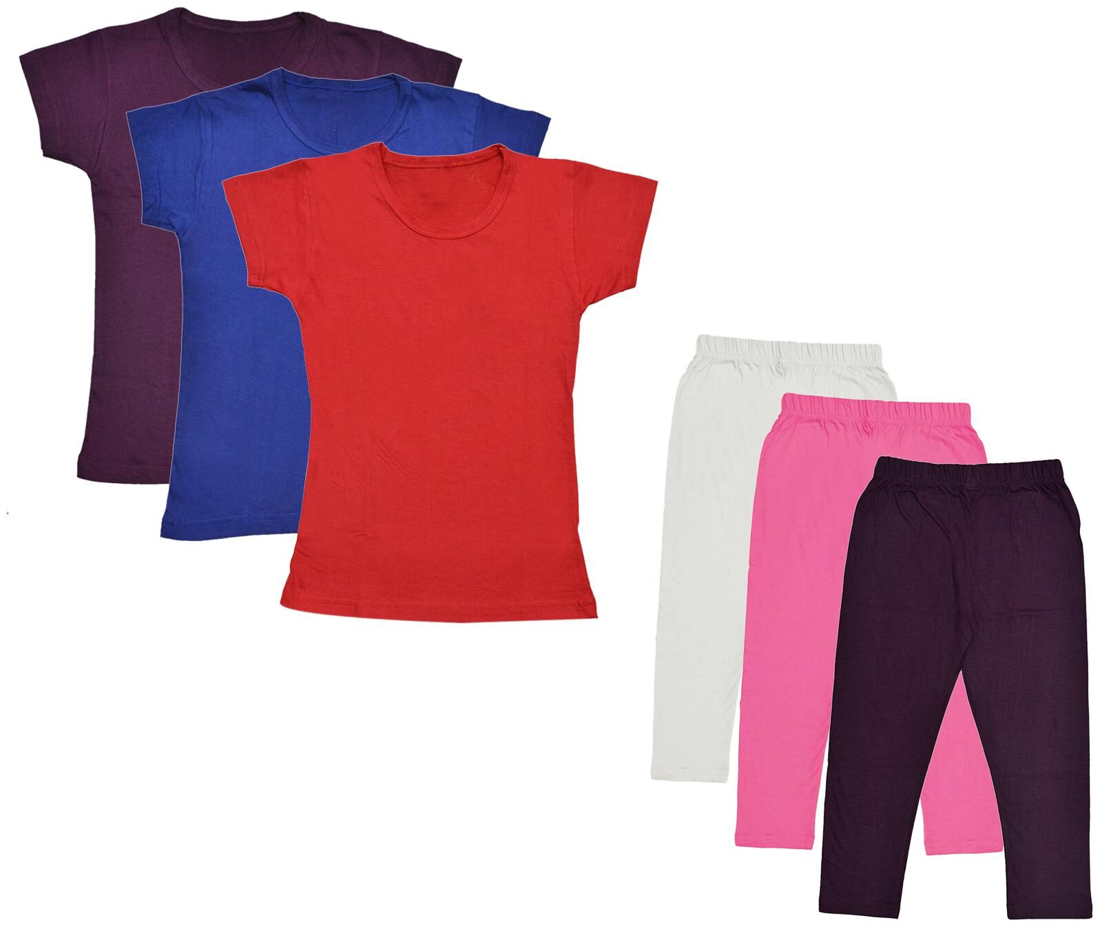 

Indiweaves Girl Cotton Top Bottom Set - Multi