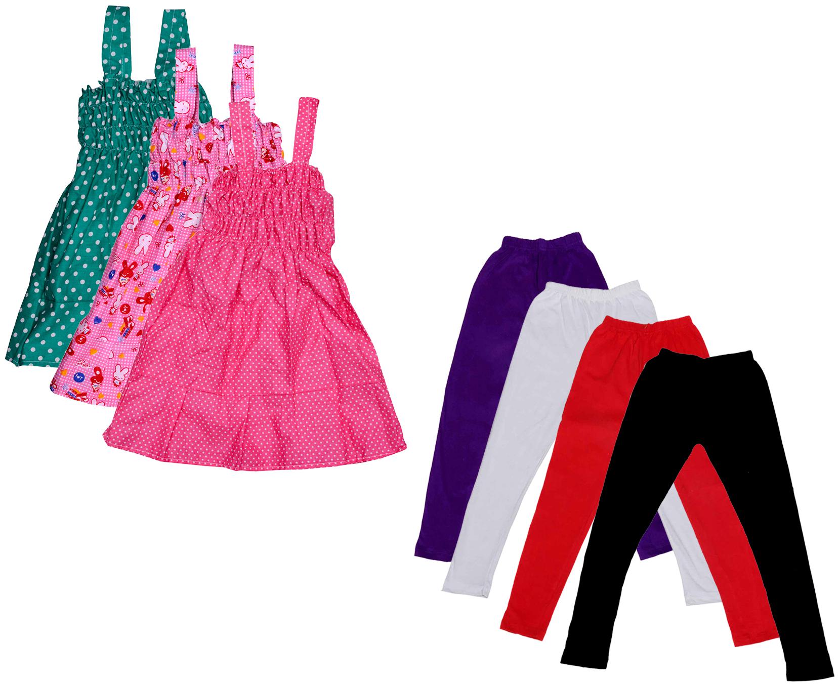 

Indiweaves Girl Cotton Top Bottom Set - Multi