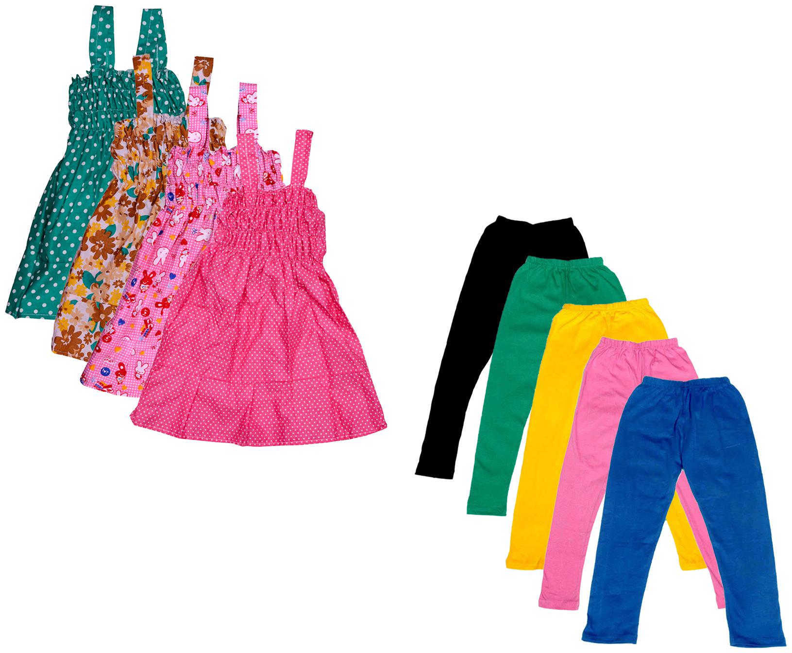 

Indiweaves Girl Cotton Top Bottom Set - Multi