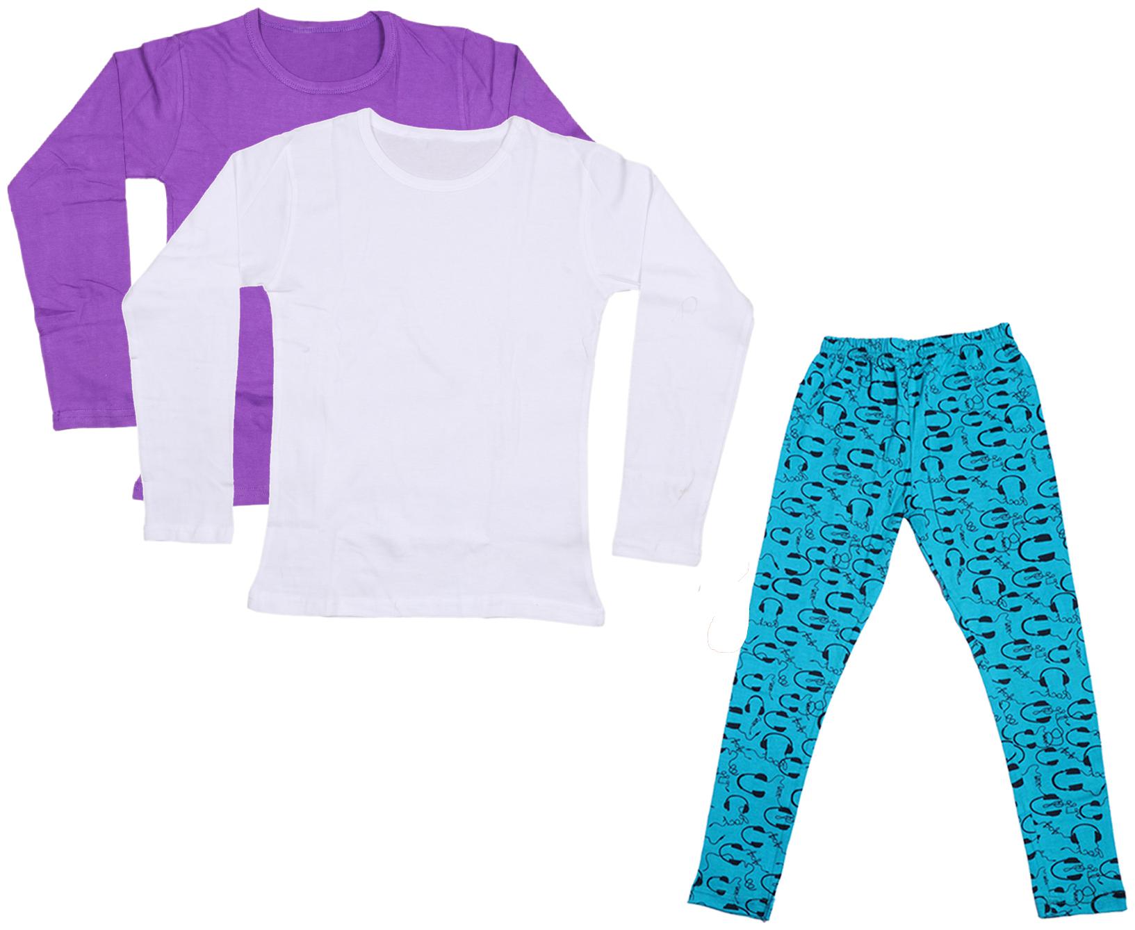 

Indiweaves Girl Cotton Solid T shirt - Multi