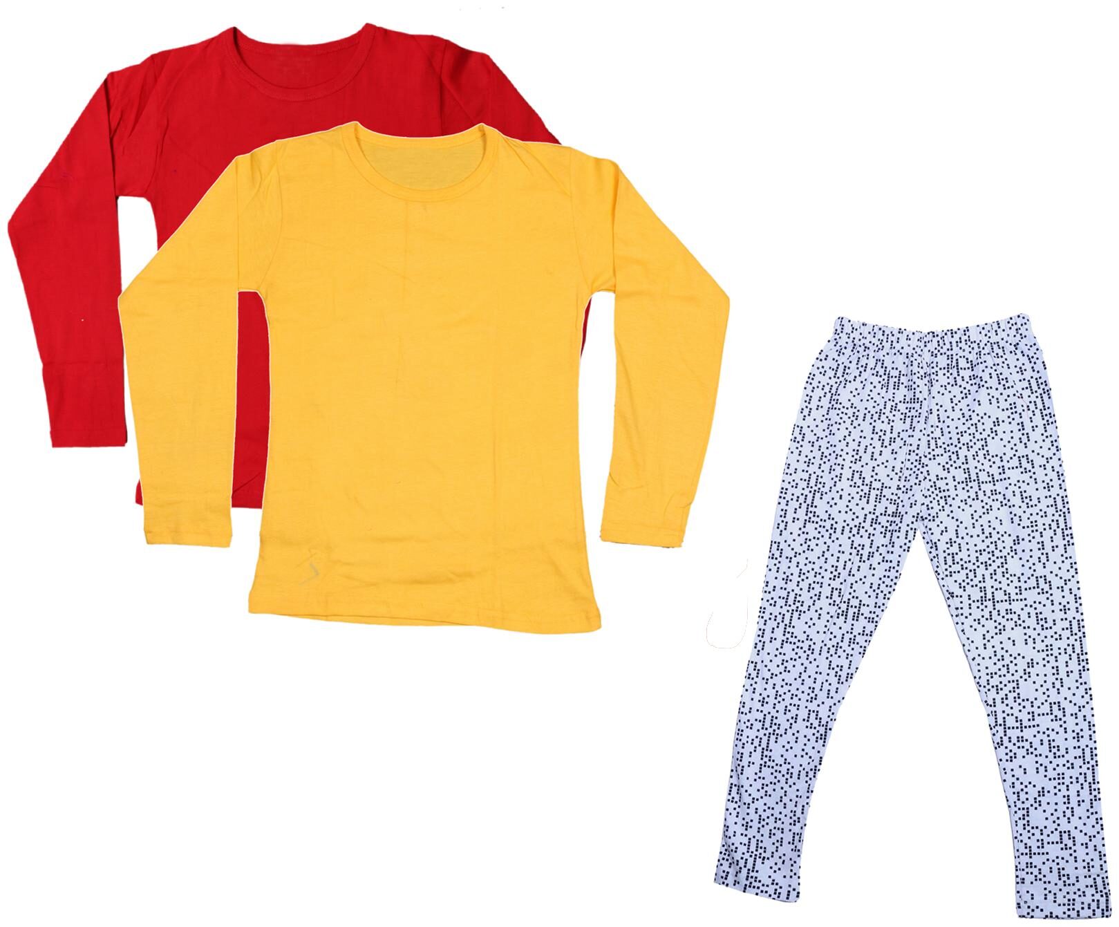 

Indiweaves Girl Cotton Solid T shirt - Multi