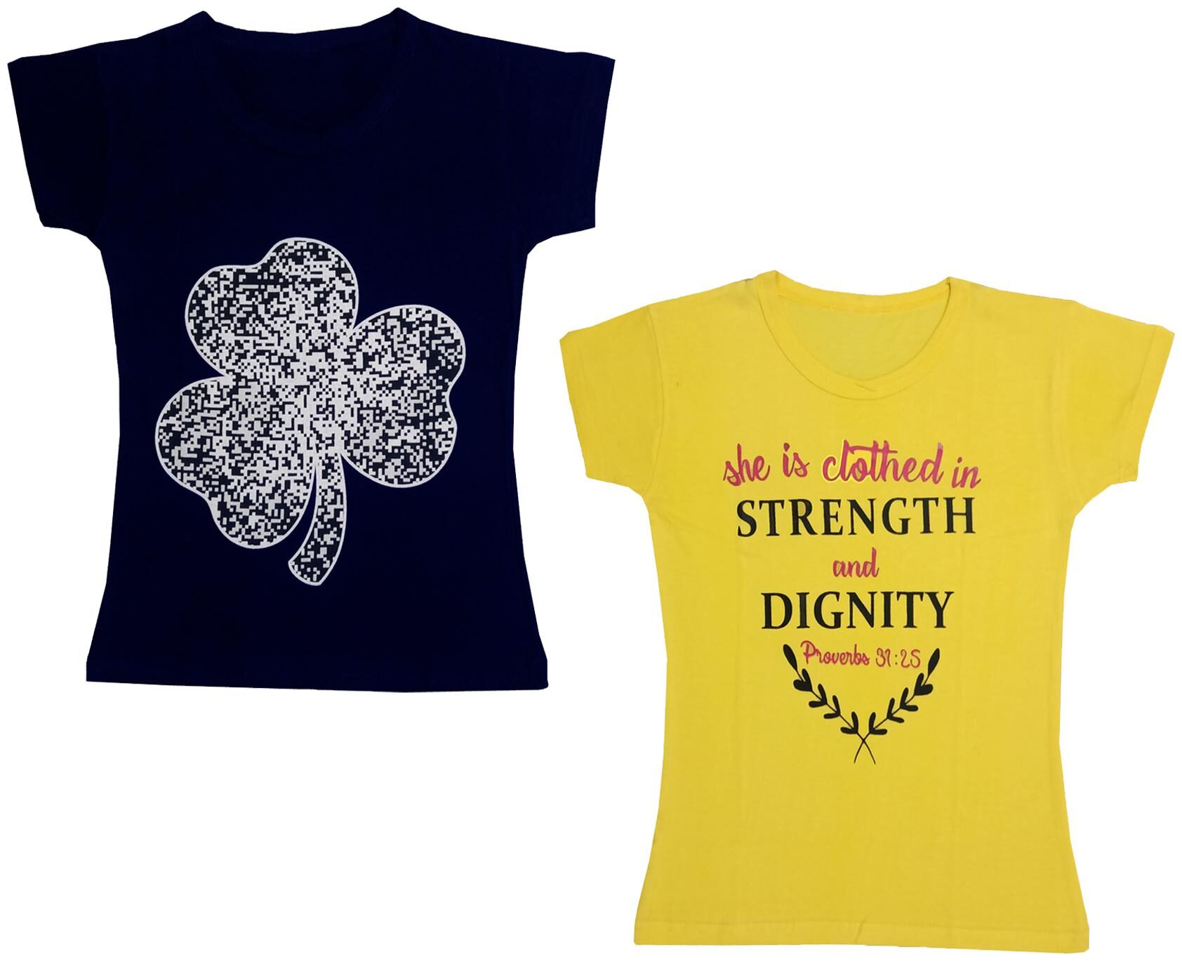 

Indiweaves Girl Cotton Printed T shirt - Multi