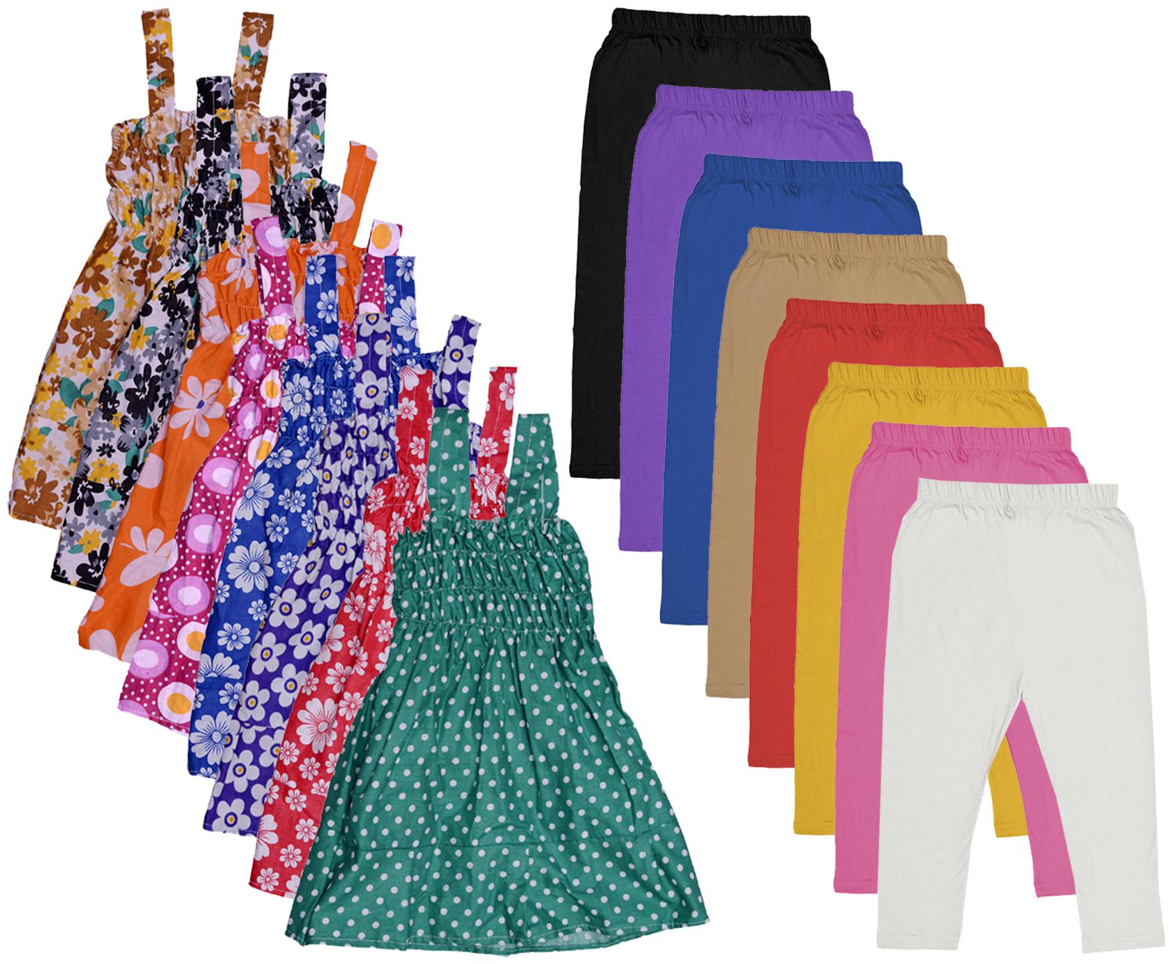 

Indiweaves Girl Cotton Top Bottom Set - Multi