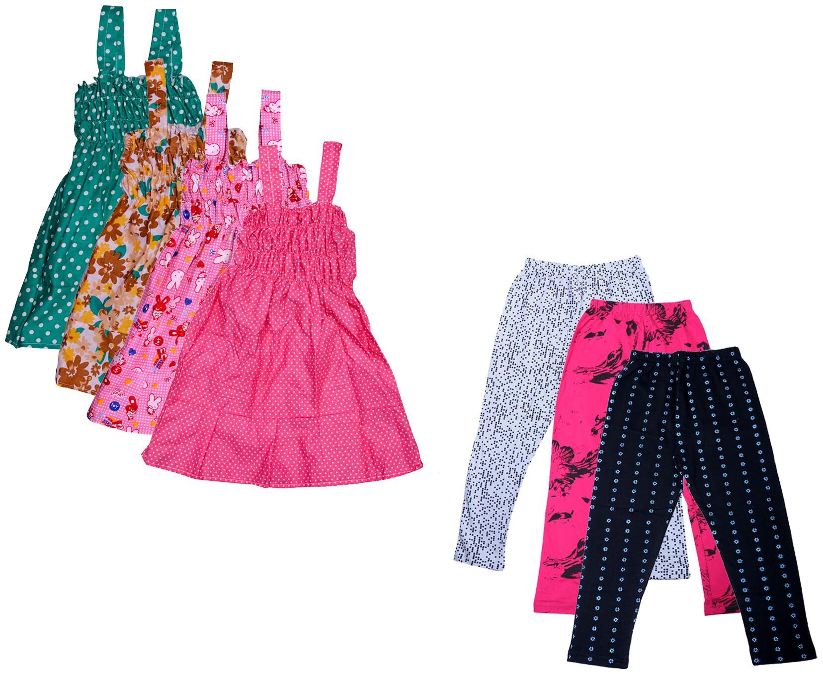 

Indiweaves Girl Cotton Top Bottom Set - Multi