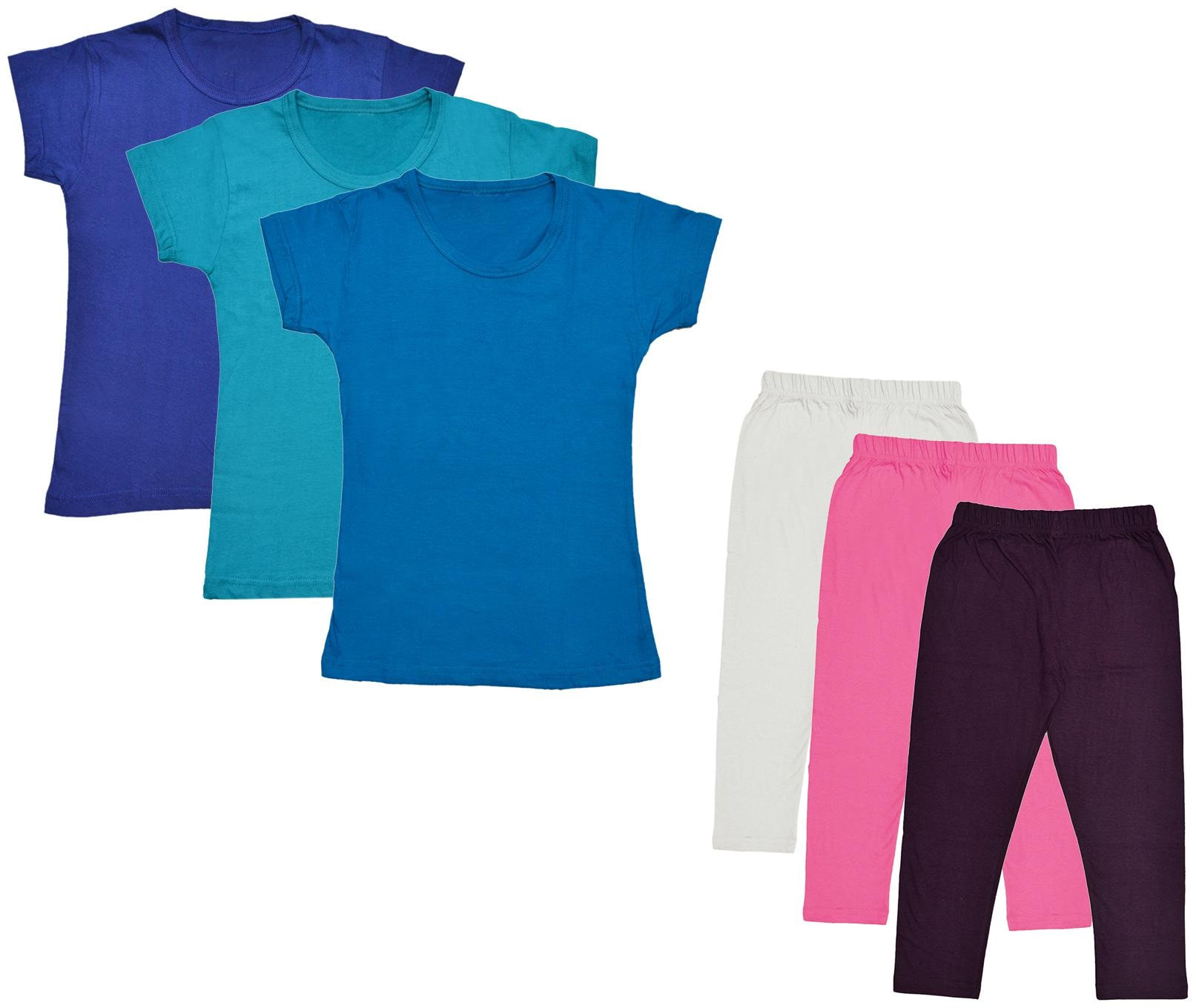 

Indiweaves Girl Cotton Top Bottom Set - Multi