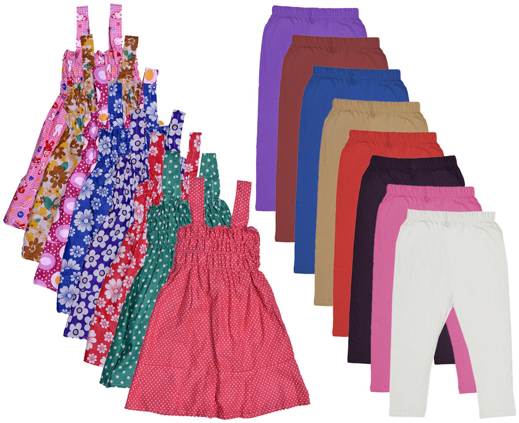 

Indiweaves Girl Cotton Top Bottom Set - Multi