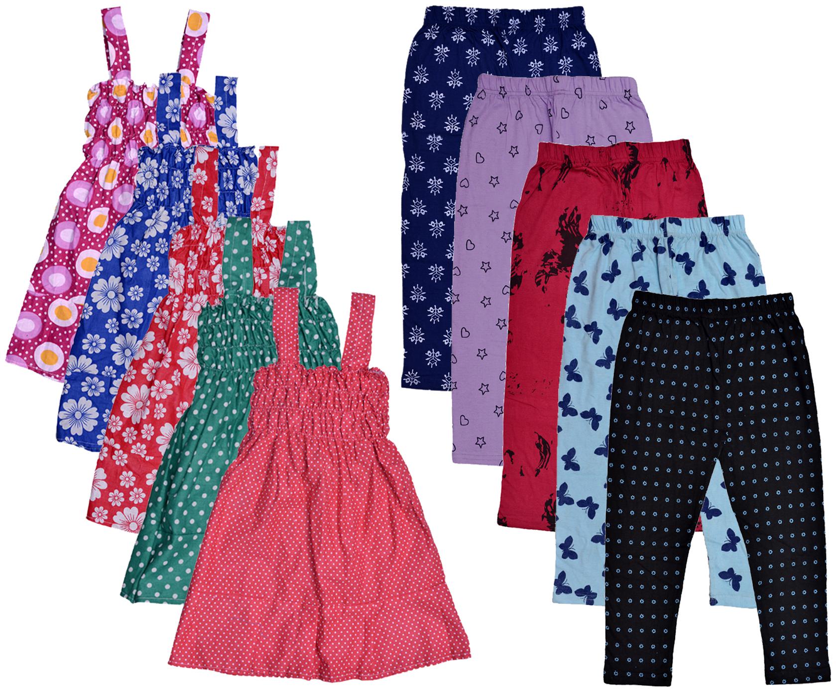 

Indiweaves Girl Cotton Top Bottom Set - Multi