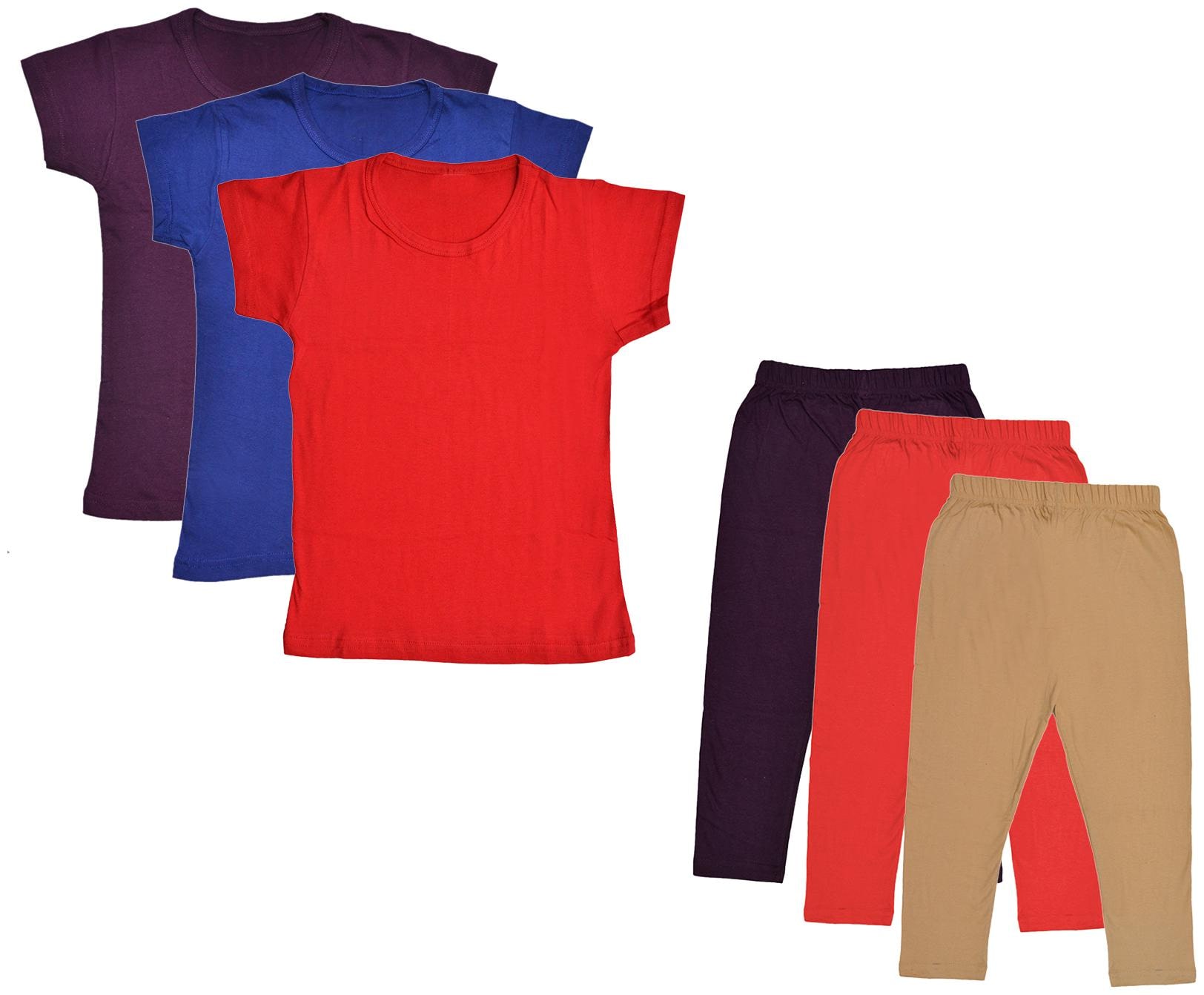 

Indiweaves Girl Cotton Top Bottom Set - Multi