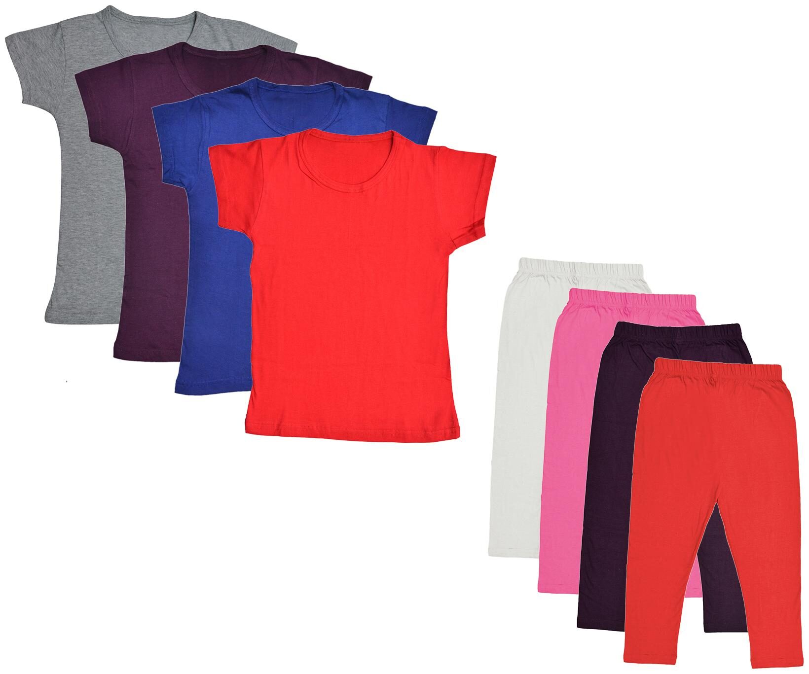 

Indiweaves Girl Cotton Top Bottom Set - Multi