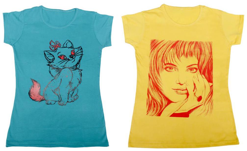 

Indiweaves Girl Cotton Solid T shirt - Multi