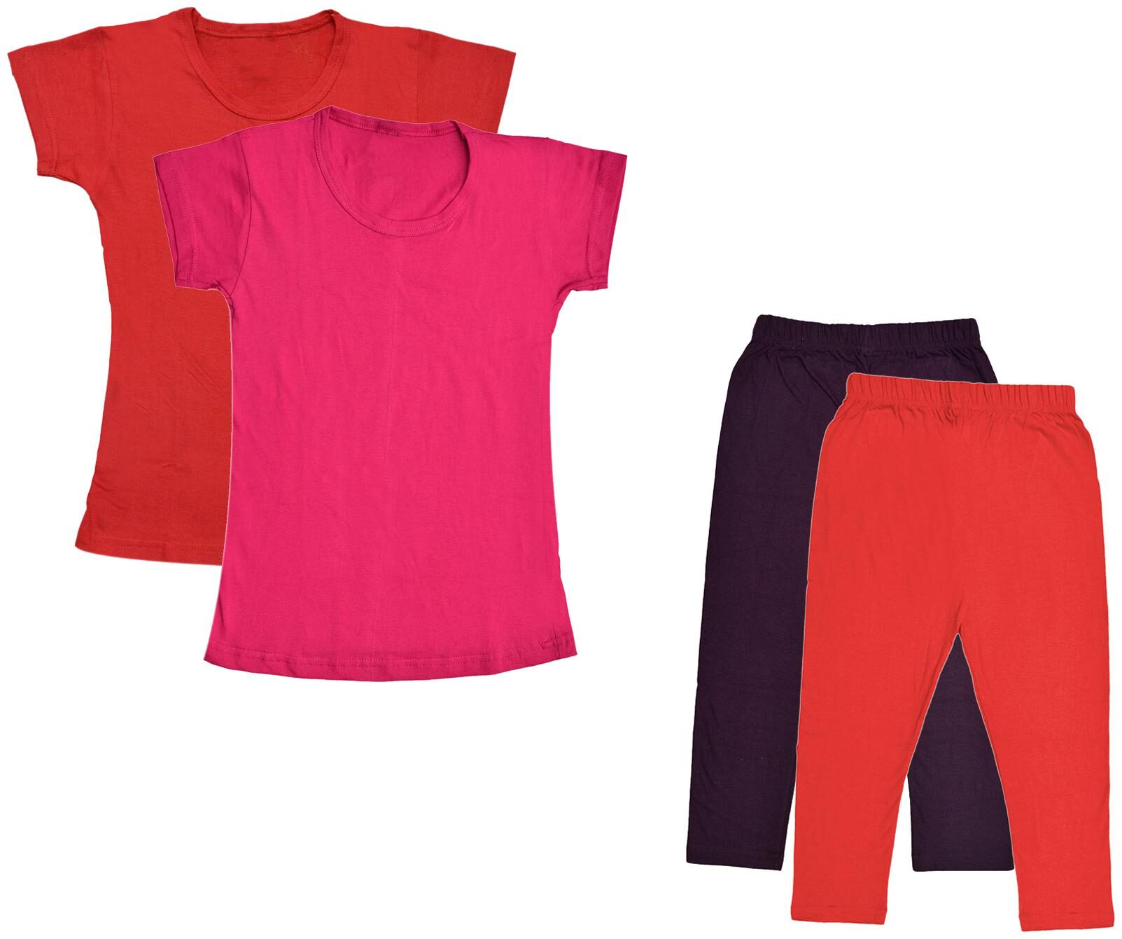 

Indiweaves Girl Cotton Top Bottom Set - Multi