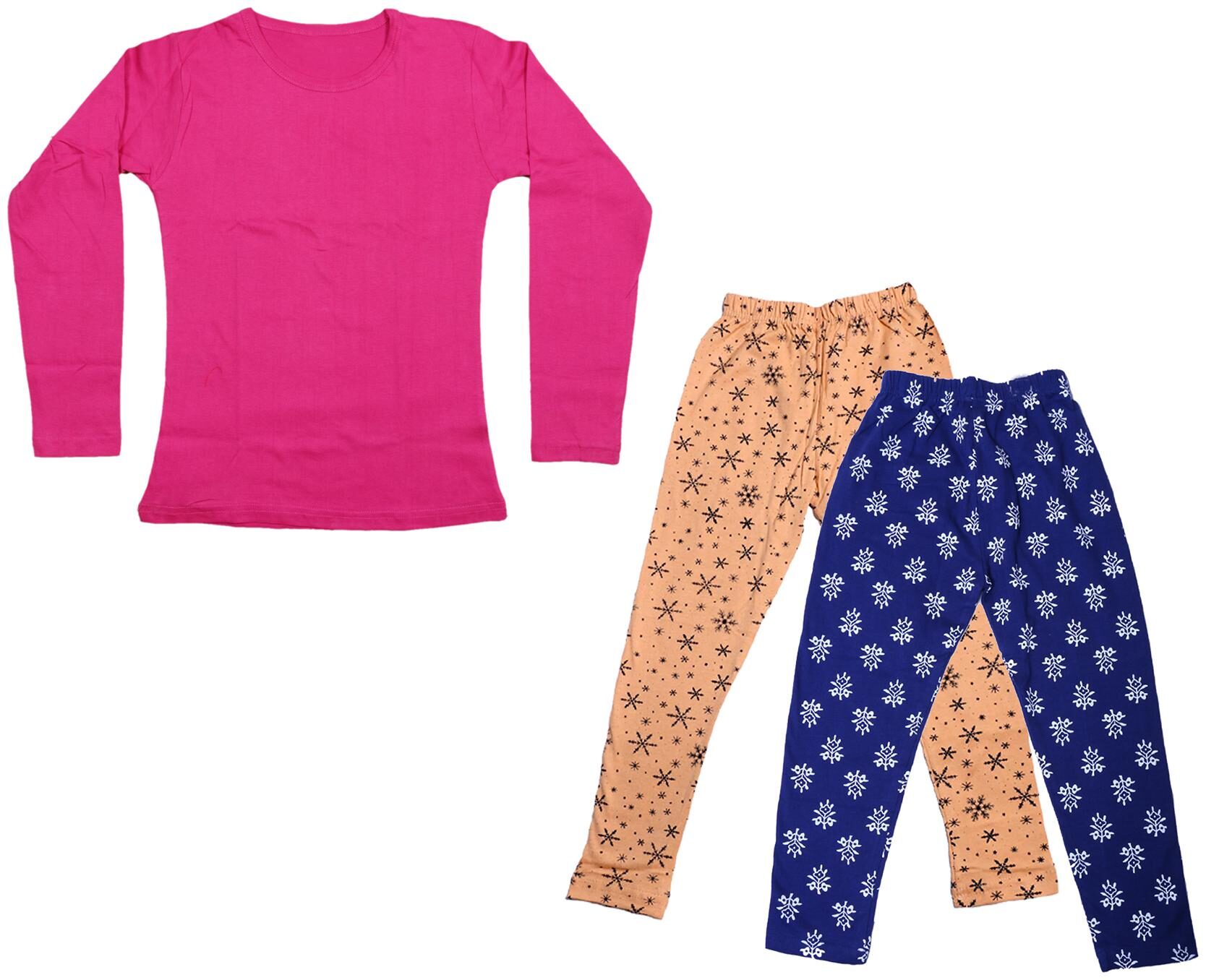 

Indiweaves Girl Cotton Solid T shirt - Multi