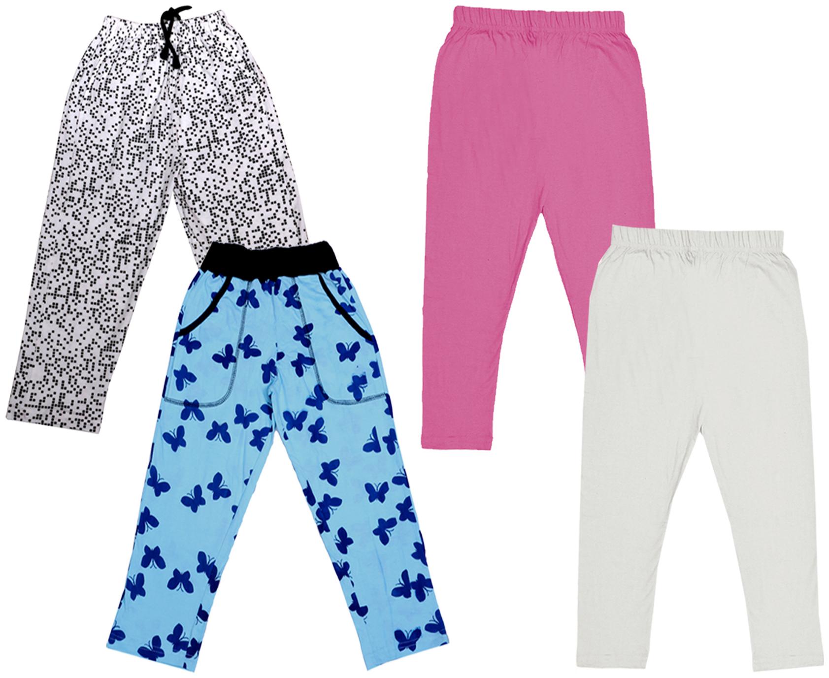 

Indiweaves Girl Cotton Solid Capri - Multi
