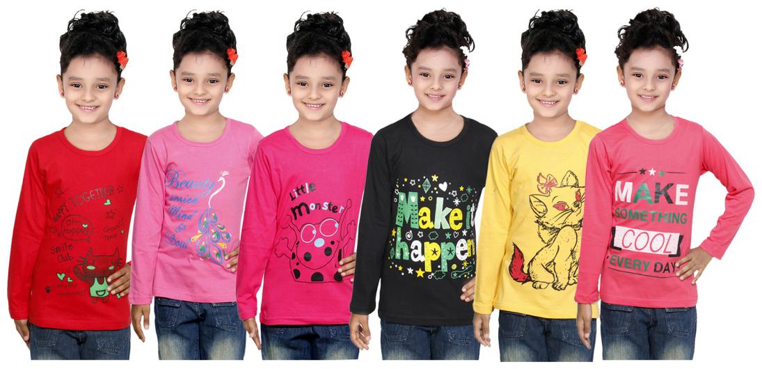 

Indiweaves Girl Cotton Solid Top - Multi