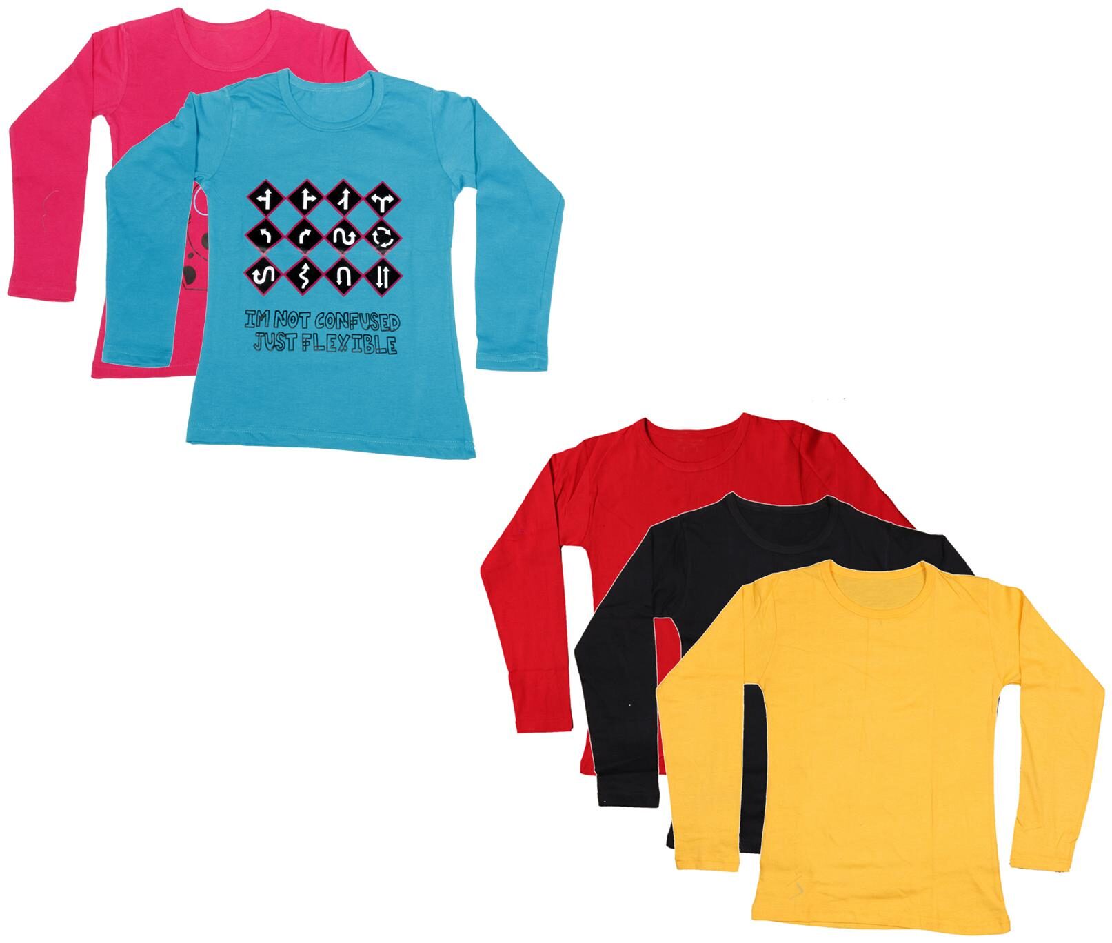 

Indiweaves Girl Cotton Printed T shirt - Multi